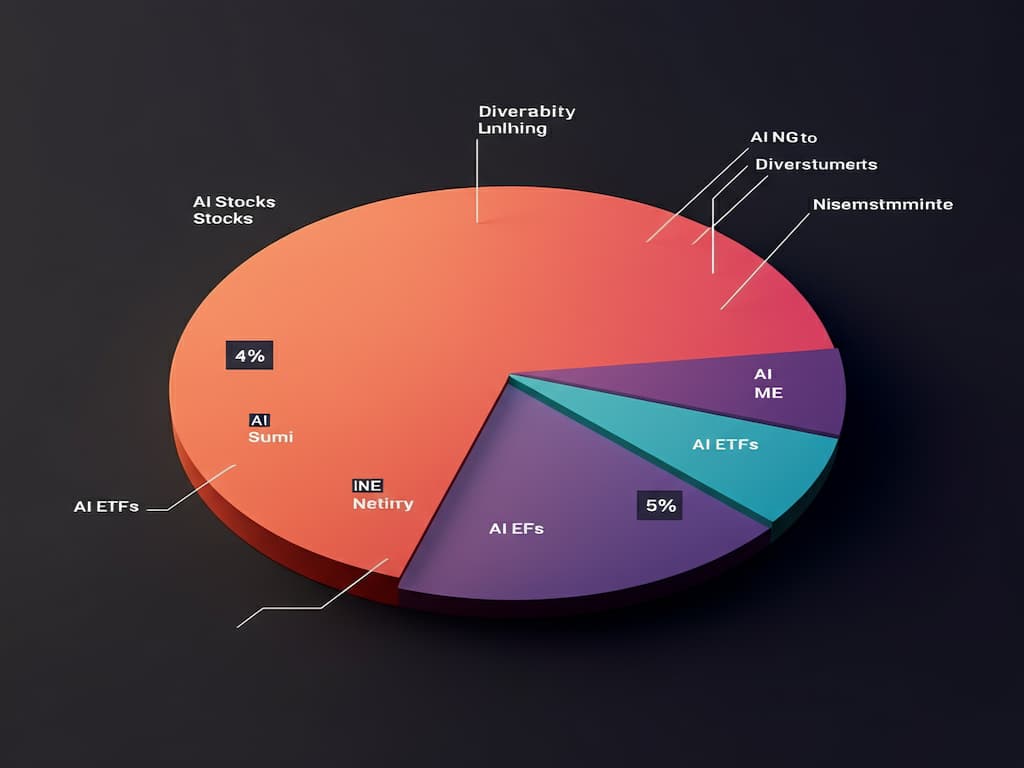 A diversified portfolio including AI stocks and ETFs, designed for beginners learning how to invest in AI.